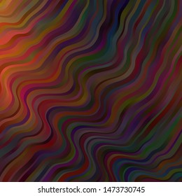 Dark Red vector template with wry lines. Abstract gradient illustration with wry lines. Best design for your posters, banners.