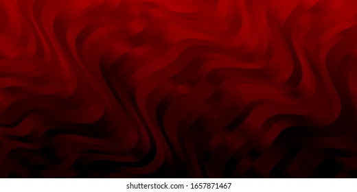 Dark Red vector template with wry lines. Abstract illustration with bandy gradient lines. Template for your UI design.