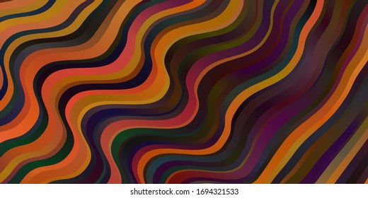 Dark Red vector template with wry lines. Abstract gradient illustration with wry lines. Best design for your posters, banners.