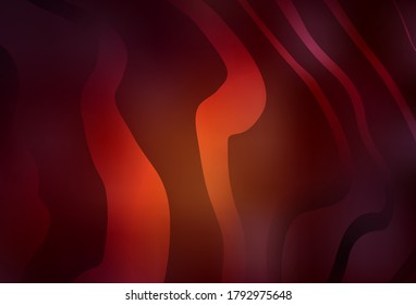 Dark Red vector template with wry lines. Colorful geometric sample with gradient lines.  Simple template for your design.