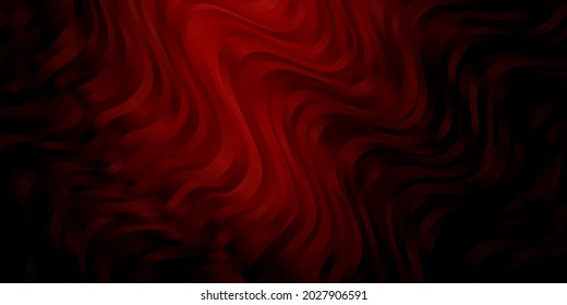 Dark Red vector template with wry lines. Abstract illustration with gradient bows. Best design for your ad, poster, banner.