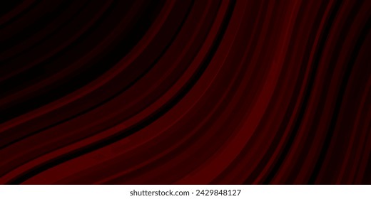 Dark Red vector template with wry lines. Bright illustration with gradient circular arcs. Pattern for ads, commercials.