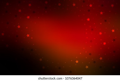 Dark Red vector texture with beautiful stars. Blurred decorative design in simple style with stars. The pattern can be used for new year ad, booklets.