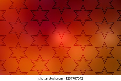 Dark Red vector texture with beautiful stars. Decorative illustration with stars on abstract template. Best design for your ad, poster, banner.