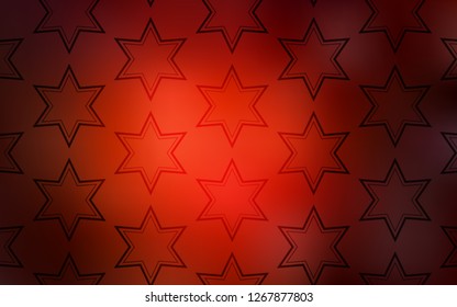 Dark Red vector texture with beautiful stars. Decorative illustration with stars on abstract template. Template for sell phone backgrounds.