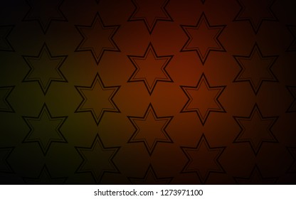 Dark Red vector texture with beautiful stars. Shining colored illustration with stars. Pattern for new year ad, booklets.