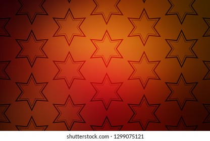 Dark Red vector texture with beautiful stars. Glitter abstract illustration with colored stars. Pattern for websites, landing pages.