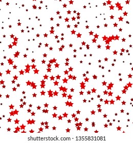 Dark Red vector texture with beautiful stars. Modern geometric abstract illustration with stars. Pattern for new year ad, booklets.