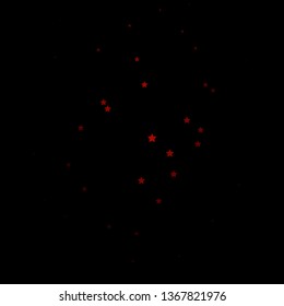 Dark Red vector texture with beautiful stars. Colorful illustration with abstract gradient stars. Pattern for wrapping gifts.