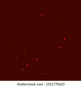 Dark Red vector texture with beautiful stars. Shining colorful illustration with small and big stars. Theme for cell phones.