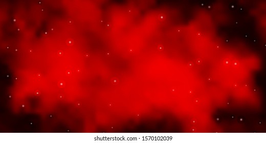 Dark Red vector texture with beautiful stars. Colorful illustration with abstract gradient stars. Best design for your ad, poster, banner.