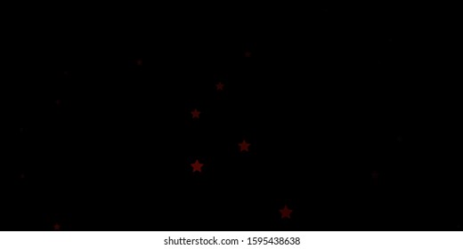 Dark Red vector texture with beautiful stars. Shining colorful illustration with small and big stars. Best design for your ad, poster, banner.