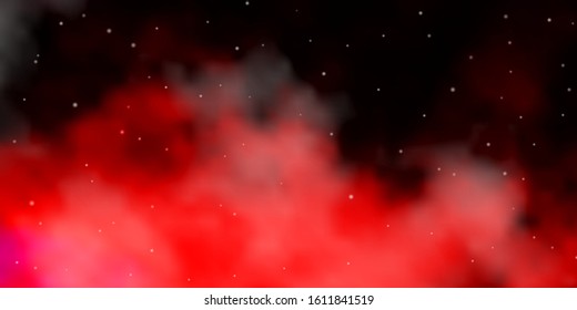 Dark Red vector texture with beautiful stars. Blur decorative design in simple style with stars. Pattern for websites, landing pages.