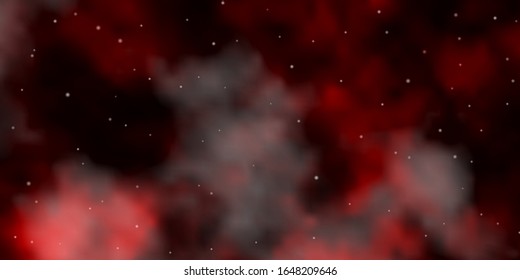 Dark Red vector texture with beautiful stars. Shining colorful illustration with small and big stars. Best design for your ad, poster, banner.