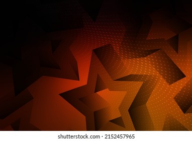 Dark Red vector texture with beautiful stars. Stars on blurred abstract background with gradient. Pattern for futuristic ad, booklets.