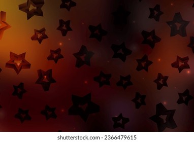 Dark Red vector texture with beautiful stars. Blurred decorative design in simple style with stars. Best design for your ad, poster, banner.