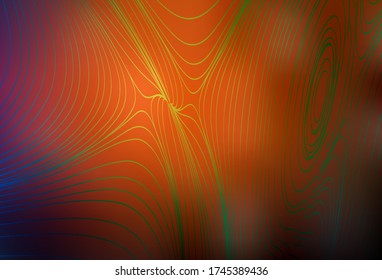 Dark Red vector texture with bent lines. Colorful abstract illustration with gradient lines. Elegant pattern for a brand book.