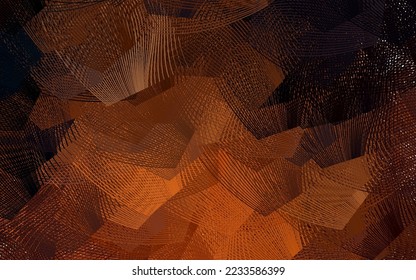 Dark Red vector texture with bent lines. Colorful geometric sample with gradient lines.  Elegant pattern for a brand book.