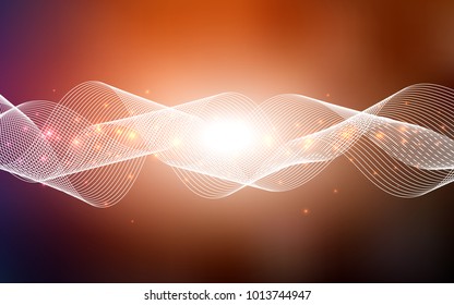 Dark Red vector texture with birthday confetti. Glitter abstract illustration with colorful confetti, ribbons. The pattern can be used for new year ad, booklets.