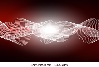 Dark Red vector texture with birthday confetti. Modern geometrical abstract illustration with carnival ribbons. The pattern can be used for birthday gifts, congratulations.
