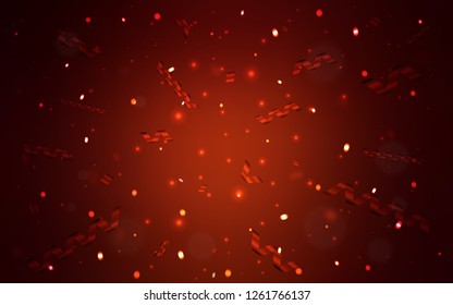 Dark Red vector texture with birthday confetti. Confetti on blurred abstract background with colorful gradient. The pattern can be used for new year ad, booklets.