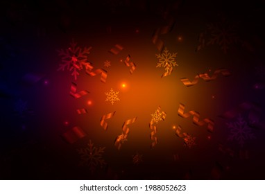 Dark Red vector texture in birthday style. Simple gradient illustration with Christmas attributes. Pattern for school, grammar websites.