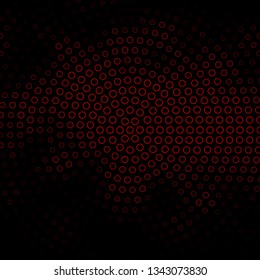Dark Red vector texture with circles. Illustration with set of shining colorful abstract spheres. Pattern for websites, landing pages.