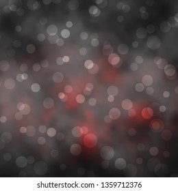 Dark Red vector texture with circles. Abstract colorful disks on simple gradient background. Pattern for wallpapers, curtains.