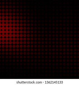 Dark Red vector texture with circles. Abstract decorative design in gradient style with bubbles. Pattern for wallpapers, curtains.