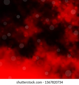 Dark Red vector texture with circles. Abstract decorative design in gradient style with bubbles. New template for your brand book.