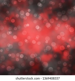 Dark Red vector texture with circles. Glitter abstract illustration with colorful drops. Pattern for business ads.