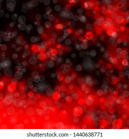 Dark Red vector texture with circles. Illustration with set of shining colorful abstract spheres. Pattern for wallpapers, curtains.