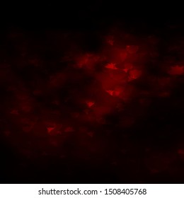 Dark Red vector texture with circles, stars. Illustration with set of colorful abstract spheres, stars. Pattern for design of fabric, wallpapers.