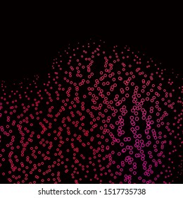 Dark Red vector texture with circles. Illustration with set of shining colorful abstract spheres. Pattern for wallpapers, curtains.