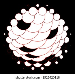 Dark Red vector texture with circles. Illustration with set of shining colorful abstract spheres. Pattern for wallpapers, curtains.