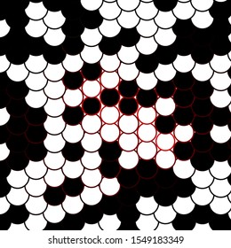 Dark Red vector texture with circles. Glitter abstract illustration with colorful drops. Design for posters, banners.