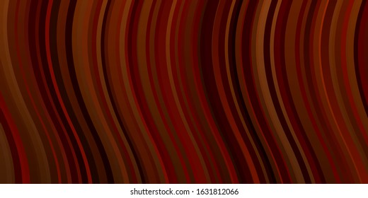 Dark Red vector texture with circular arc. Brand new colorful illustration with bent lines. Best design for your posters, banners.
