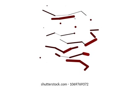 Dark Red vector texture with colored capsules. Modern geometrical abstract illustration with staves. The template can be used as a background.