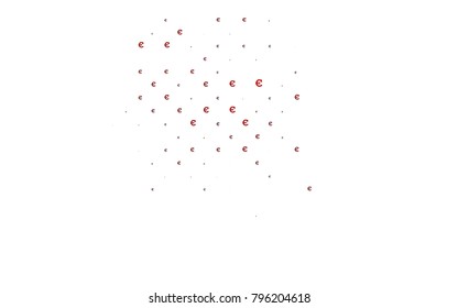 Dark Red vector texture with colored Euro signs. Shining colored illustration with Euro signs, EUR. The pattern can be used for ad, booklets, leaflets of banks.