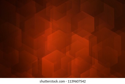 Dark Red vector texture with colorful hexagons. Design in abstract style with hexagons. Pattern for texture of wallpapers.