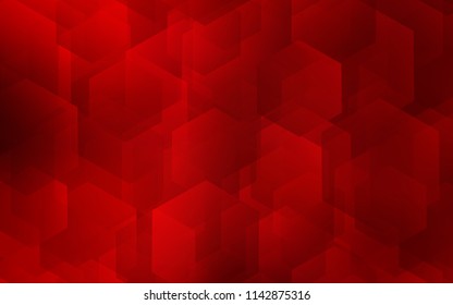 Dark Red vector texture with colorful hexagons. Abstract illustration with colorful hexagons. Pattern can be used for landing pages.