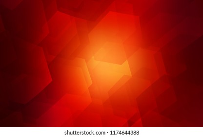 Dark Red vector texture with colorful hexagons. Design in abstract style with hexagons. New template for your brand book.