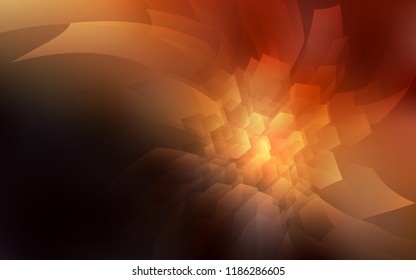Dark Red vector texture with colorful hexagons. Illustration of colored hexagons on white surface. Pattern for ads, leaflets.