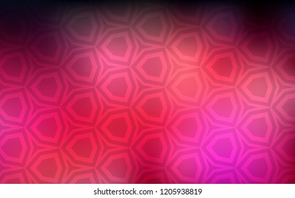 Dark Red vector texture with colorful hexagons. Blur background with colorful hexagons. Pattern for landing pages.