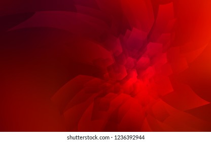 Dark Red vector texture with colorful hexagons. Illustration of colored hexagons on white surface. Pattern for ads, leaflets.