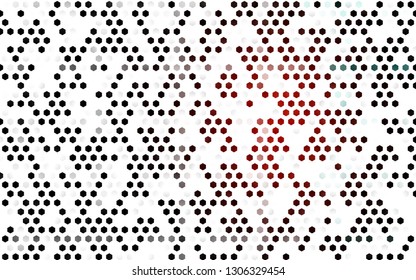 Dark Red vector texture with colorful hexagons. White background with colorful hexagons. Pattern for ads, leaflets.