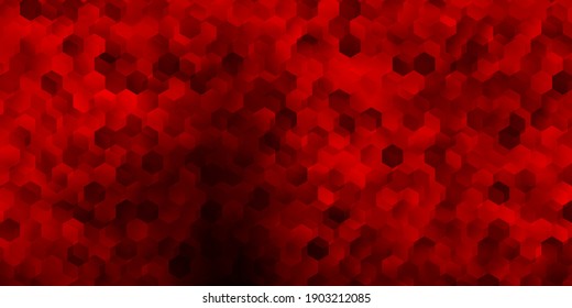 Dark red vector texture with colorful hexagons. Modern abstract illustration in hexagonal style with gradient. Design for landing pages.