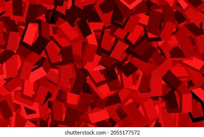 Dark Red vector texture with colorful hexagons. Blur background with colorful hexagons. Design for website posters, banners.