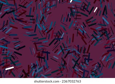 Textura vectorial roja oscura con líneas coloridas. Ilustración decorativa brillante con líneas sobre plantilla abstracta. Patrón de folletos y folletos comerciales.