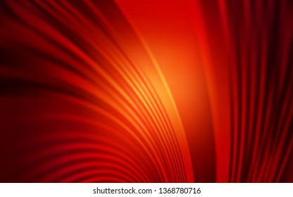 Dark Red vector texture with curved lines. Colorful illustration in abstract style with gradient. Template for cell phone screens.